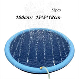 Home Splash Pad for Outdoor Water Play and Kids Water Toys - Blue 96cm