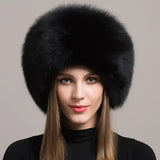 Hot Sale 100% natural Fox Fur Hat Women Cap Thick Fur Cap Winter Warm Hat Female Fashion For Women Hat With Earmuffs