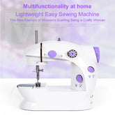 Household 202Mini Sewing Machines Handheld Sewing Machine Light and Speed Control for Beginner DIY Home Sewing