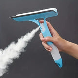 3-in-1 Glass Scraper Plastic Squeegee with Spray Bottle for Windows - SKY BLUE