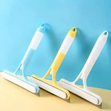 3-in-1 Glass Scraper Plastic Squeegee with Spray Bottle for Windows - SKY BLUE