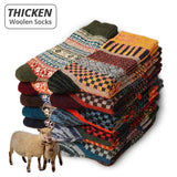 HSS Brand Men Thick Wool Socks 5 Pairs Pack - Style A / EU39-45(US6.5-11)