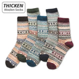 HSS Brand Men Thick Wool Socks 5 Pairs Pack - Style A / EU39-45(US6.5-11)