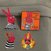 Humor Comedy Movies Character Enamel Pins Brooch Cartoon Red Eared Animals Badge Backpack Lapel Pin Accessories Gift