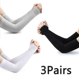 Ice Silk Sleeve Sunscreen Cuff Arm Sleeves Long Gloves Sun UV Protection Hand Protector Cover Anti-Slip Summer Outdoor