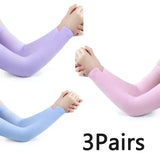 Ice Silk Sleeve Sunscreen Cuff Arm Sleeves Long Gloves Sun UV Protection Hand Protector Cover Anti-Slip Summer Outdoor