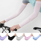 Ice Silk Sleeve Sunscreen Cuff Arm Sleeves Long Gloves Sun UV Protection Hand Protector Cover Anti-Slip Summer Outdoor