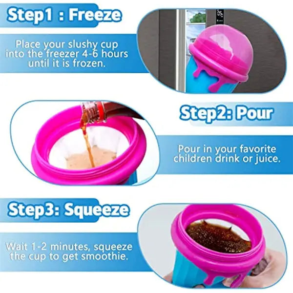 Instant Slushy and Frozen Drink Maker Squeeze Cup