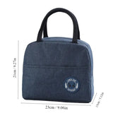 Insulated Lunch Bag Bento Pack Aluminum with Ice Pack Capacity - blue