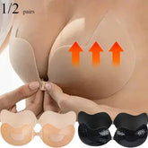 Invisible Push Up Bra for Women Backless Strapless Bra Seamless Front Closure Bralette Underwear Silicone Self-Adhesive