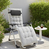 JHK Zero Gravity Chair Set of 2 - Portable Outdoor Patio Recliner with Cup Holder & Adjustable Pillow - 1PC Gray