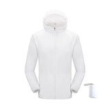 Women Waterproof Hiking Sun-Protective Outerwear Jacket - Unisex White / L