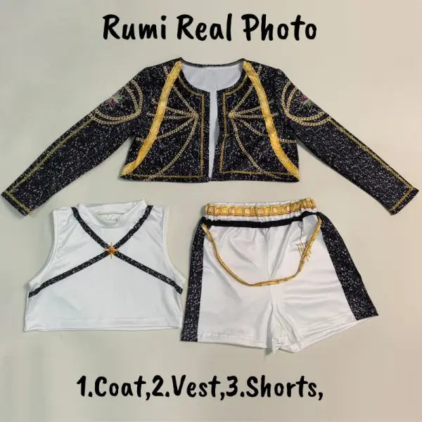 Rumi Mira Costume Anime Set Unisex Demon Hunters Zoey