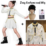 Rumi Mira Costume Anime Set Unisex Demon Hunters Zoey - Zoey Costume and wig / 5T(Height 120cm)