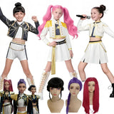 K-Pop Demon Hunters Zoey Rumi Mira Costume Fancy Dress Cosplay Virtual Idol Movie Cosplay for Girl Halloween Carniva