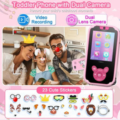 Kids Smart Phone Educational Toy with Dual Camera and Music Player - Himpall