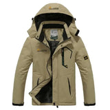 King Billion Mens Cotton Winter Jacket Regular Size - Khaki / Asian 5XL 105-115kg