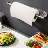 Stainless Steel Kitchen Paper Towel Holder Adhesive Cabinet Rack