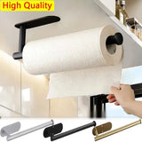 Stainless Steel Kitchen Paper Towel Holder Adhesive Cabinet Rack