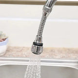 Kitchen Stainless Steel Faucet Sprinkler Water-saving Device Lengthening Rotating Splash Proof Sprinkler Spray Extender