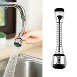 Kitchen Stainless Steel Faucet Sprinkler Water-saving Device Lengthening Rotating Splash Proof Sprinkler Spray Extender