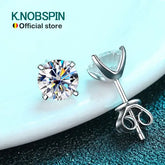 Moissanite Stud Earrings for Women and Men (S925 Sterling Silver) VVS1 GRA Certified