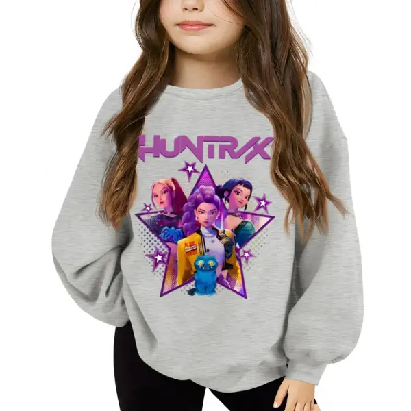 Huntrix Demon Hunters Pullover Sweatshirts for Kids Ages 3 to 6 - 5 / 140