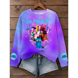 KPop Demon Hunters Sweatshirt Autumn Winter Sport Hooded KPop Demon Hunters Fashion Casual Round Collar Y2K Cosplay