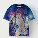 KPop Demon Hunters Tiger Girls Boys T Shirt K-Pop Demon Hunters Children’s Clothing T-shirts Cute Cartoon Print Tee