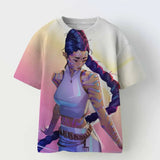KPop Demon Hunters Tiger Girls Boys T Shirt K-Pop Demon Hunters Children’s Clothing T-shirts Cute Cartoon Print Tee