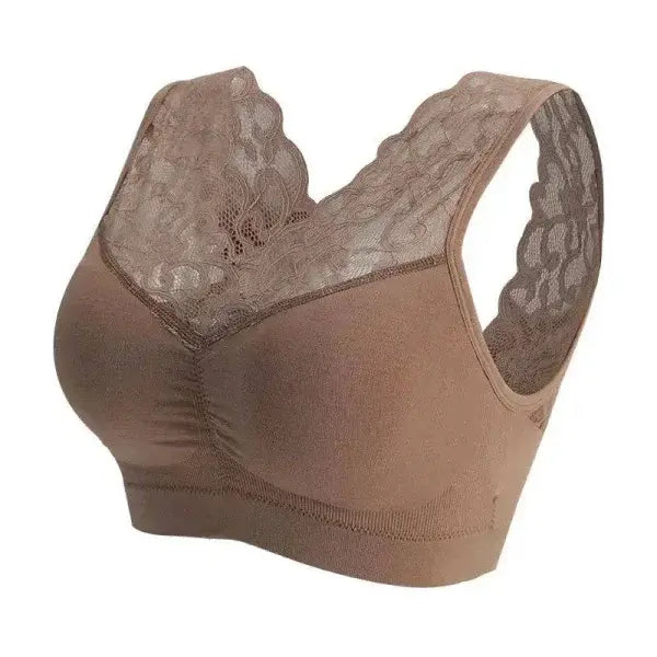 Lace Wireless Push-Up Sports Bra for Ultimate Comfort and Style