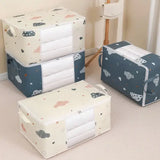 Large Capacity Non-woven Fabric Storage Bag for Bedding Organizers - Large Blue