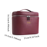 Cosmetic box with internal storage and customizable letters