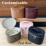 Cosmetic box with internal storage and customizable letters