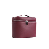Cosmetic box with internal storage and customizable letters - Burgundy