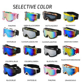 Large Frame Ski Goggles with Colorful Lens Anti-Collision Anti-Glare Lens Outdoor Sport Snow Snowboard for Snowboarding