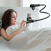 Lazy Bedside DesktopMobile Phone Clamp Bracket Flexible Long Arm Gooseneck Lazy Person Bracket With Handle Overhead