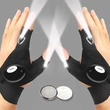 Half Finger Glove Polyester LED Fishing Light