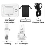 Rechargeable LED Selfie Light for Enhanced Video Quality - white