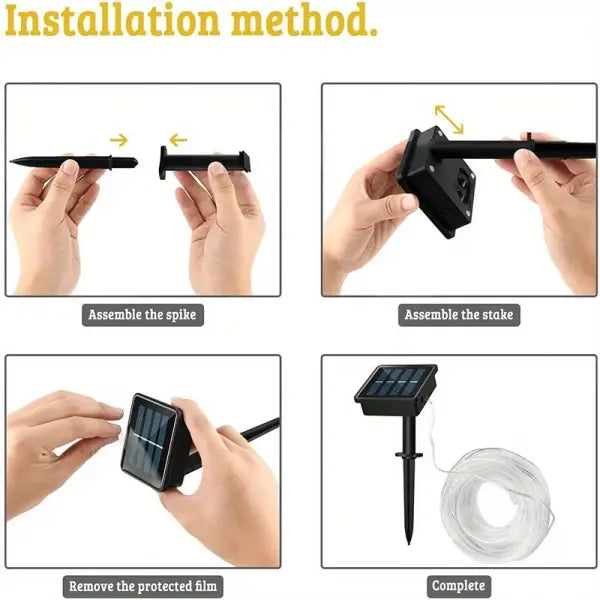 Waterproof LED Solar String Lights Tube Rope Outdoor Decoration