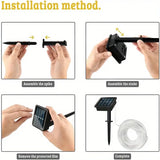 LED Solar String Lights Garden Waterproof Tube Rope Lamp Christmas Garland Fairy Lights For Outdoor Holiday Decoration