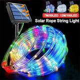 Waterproof LED Solar String Lights Tube Rope Outdoor Decoration