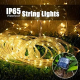 Waterproof LED Solar String Lights Tube Rope Outdoor Decoration