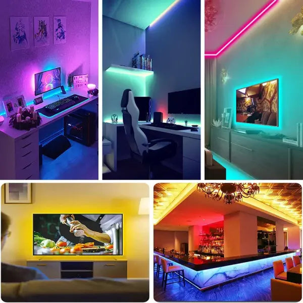 Led Strip Lights with 44 Key Remote Control 1m 5m 10m 20m RGB Tape Led Wall Room for Home Bedroom Party Decor TV