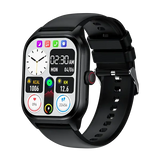 Smart Watch Activity Tracker with 220-300mah Battery - Black silicone