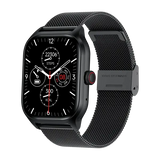 Smart Watch Activity Tracker with 220-300mah Battery - Black mesh belt