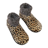 leopard Print Fall and Winter Floor Socks Home Warm Women Men Socks Snow Socks Sleep Carpet Socks Slippers Socks Womens