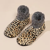 Striped Winter Floor Socks for Women Warm Polyester Cozy Lounge Socks