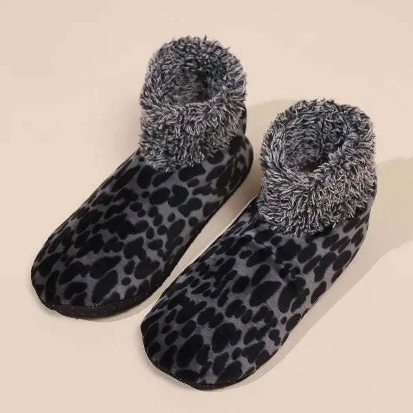 Striped Winter Floor Socks for Women Warm Polyester Cozy Lounge Socks - B / Womens sizes 35-38