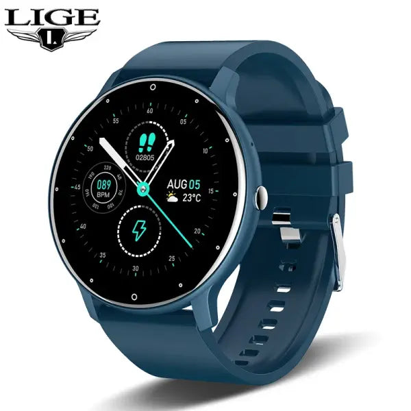 LIGE Smart Watch with Health Tracking and Distance Tracker - blue
